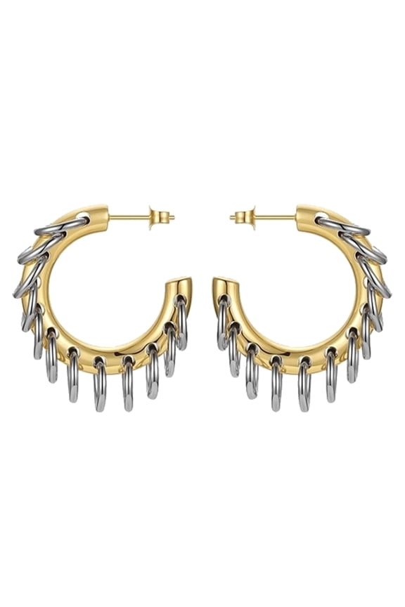caralei Stylish C shaped Ear Decoration Individualized C Shaped Drop Ear Studs Accessory Delicate Dangle e Earrings Copper