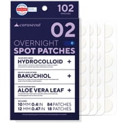 caraseoul Overnight Pimple Patches, Thicker & Extra Adhesion, 2 Size Hydrocolloid Acne Patch for Zits and Blemishes, Bakuchiol & Aloe Vera, Korean Skin Care, Easy to Use   Dermatology Tested