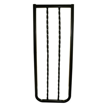 cardinal gates extension for wrought iron dcor pet gate, 10.5-inch, black