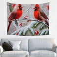 thumbnail image 1 of cardinals branch snow Wall Hanging, 100% Polyester for Living Room Bedroom Dorm Decoration, Tapestry and wall decoration for decorative wall hanging, decorative bedroom, living room decoration, 1 of 6