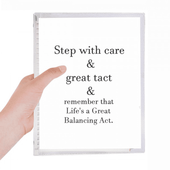 care and tact give you balance life quotes notebook loose diary refillable journal statiry