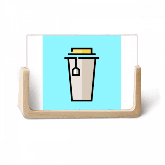 caricature milk tea cup photo wooden photo frame tabletop display