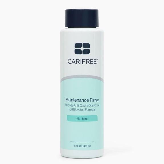 CariFree Maintenance Rinse for Cavity Prevention Alcohol-Free Mouthwash with Fluoride, Mint, 16 Fl Oz