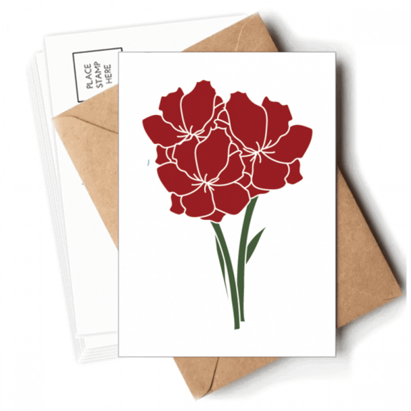 carnation flower Postcards Envelopes Blank Note Cards Mailing