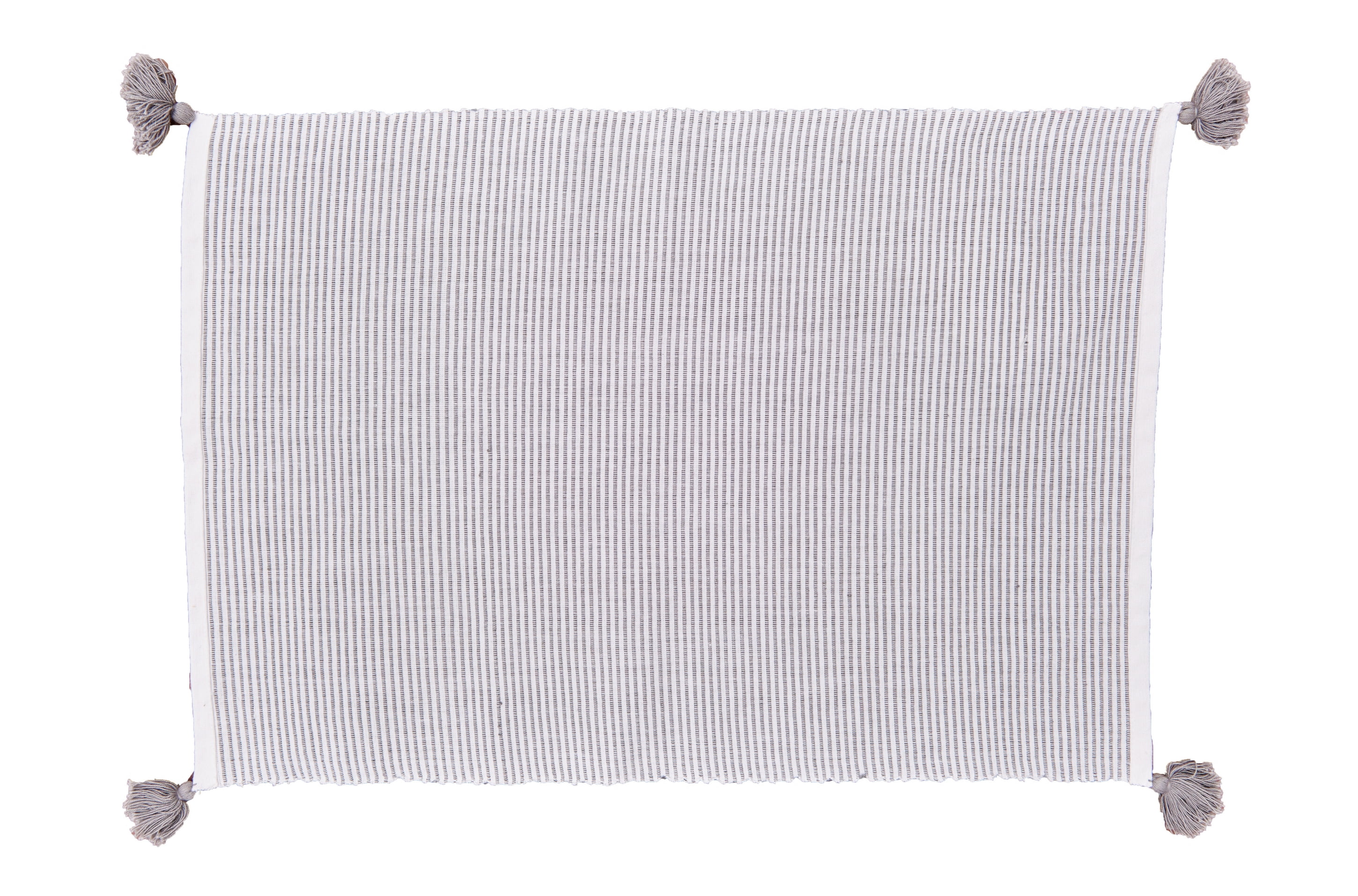 Gray Striped Fabric Rectangle Placemat Set of 6