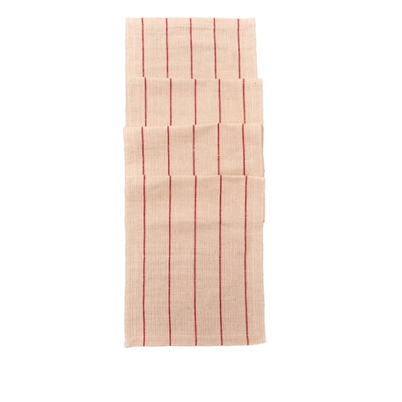13" x 72" Jute Crimson Kitchen Table Runner