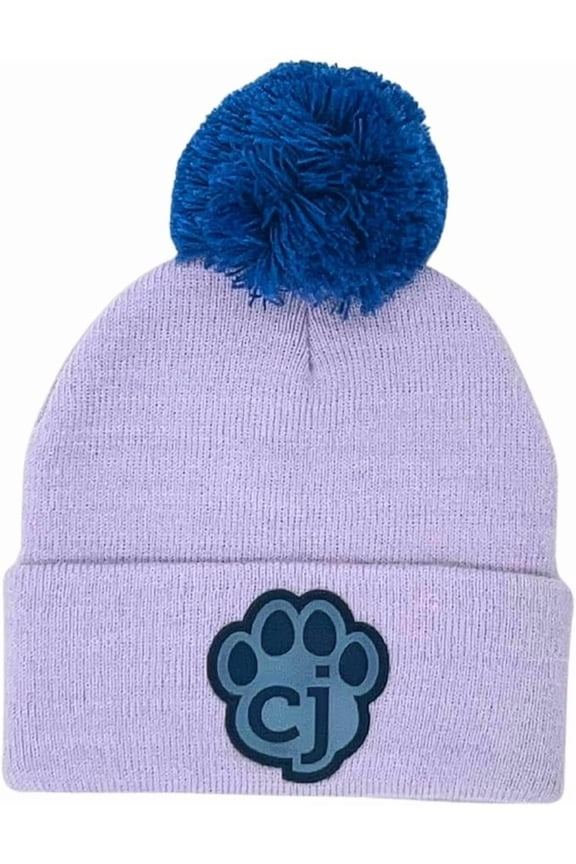 : Magic Beanie: Lilac & Blue - Toddler Winter Hat, Acrylic Yarn, Color Change Silicone Patch, Comfy & Warm, Cold Weather, One Size