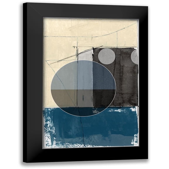 cartissi 11x14 Black Modern Framed Museum Art Print Titled - Bluff Block II