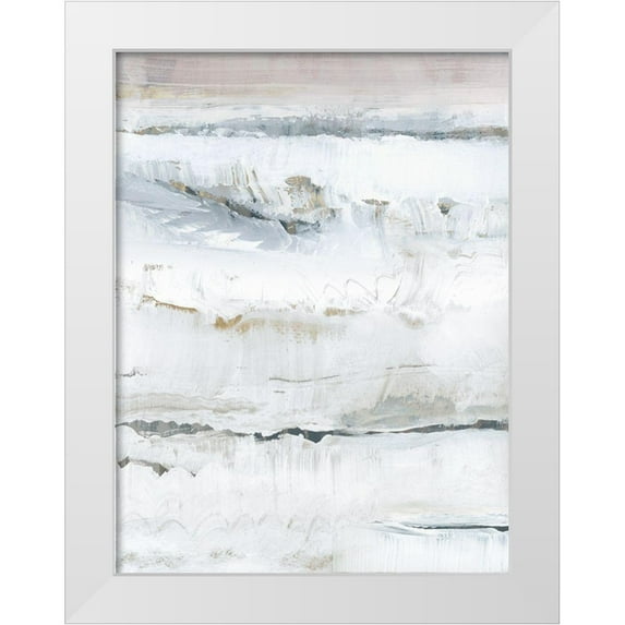 cartissi 12x14 White Modern Wood Framed Museum Art Print Titled - Melting Ice II