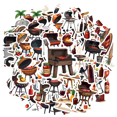 thumbnail image 1 of cartoon Barbecue Grill Stickers, Waterproof Barbecue Grill Sticker for Water Bottle Laptop Phone Cases Planner Skateboard Luggage Helmet Party Favor Decor, Ideal for Adults Teens Teacher Rewards, 1 of 9