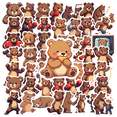 thumbnail image 1 of cartoon Bear Theme Stickers, Waterproof Bear Theme Sticker for Water Bottle Laptop Phone Cases Planner Skateboard Luggage Helmet Party Favor Decor, Ideal for Adults Teens Teacher Rewards, 1 of 9