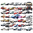 thumbnail image 1 of cartoon Car Theme Stickers, Waterproof Car Theme Sticker for Water Bottle Laptop Phone Cases Planner Skateboard Luggage Helmet Party Favor Decor, Ideal for Adults Teens Teacher Rewards, 1 of 9