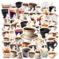 thumbnail image 1 of cartoon Coffee Stickers, Waterproof Coffee Sticker for Water Bottle Laptop Phone Cases Planner Skateboard Luggage Helmet Party Favor Decor, Ideal for Adults Teens Teacher Rewards, 1 of 9