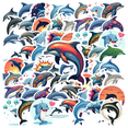 thumbnail image 1 of cartoon Dolphin Stickers Stickers, Waterproof Dolphin Stickers Sticker for Water Bottle Laptop Phone Cases Planner Skateboard Luggage Helmet Party Favor Decor, Ideal for Adults Teens Teacher Rewards, 1 of 9
