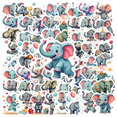 thumbnail image 1 of cartoon Elephant Theme Stickers, Waterproof Elephant Theme Sticker for Water Bottle Laptop Phone Cases Planner Skateboard Luggage Helmet Party Favor Decor, Ideal for Adults Teens Teacher Rewards, 1 of 8