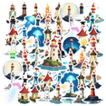 thumbnail image 1 of cartoon Lighthouse Stickers, Waterproof Lighthouse Sticker for Water Bottle Laptop Phone Cases Planner Skateboard Luggage Helmet Party Favor Decor, Ideal for Adults Teens Teacher Rewards, 1 of 8