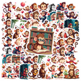thumbnail image 1 of cartoon Monkey Theme Stickers, Waterproof Monkey Theme Sticker for Water Bottle Laptop Phone Cases Planner Skateboard Luggage Helmet Party Favor Decor, Ideal for Adults Teens Teacher Rewards, 1 of 9