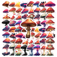 thumbnail image 1 of cartoon Mushroom Theme Stickers, Waterproof Mushroom Theme Sticker for Water Bottle Laptop Phone Cases Planner Skateboard Luggage Helmet Party Favor Decor, Ideal for Adults Teens Teacher Rewards, 1 of 9