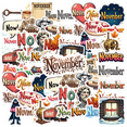 thumbnail image 1 of cartoon November Theme Stickers, Waterproof November Theme Sticker for Water Bottle Laptop Phone Cases Planner Skateboard Luggage Helmet Party Favor Decor, Ideal for Adults Teens Teacher Rewards, 1 of 9