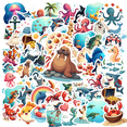 thumbnail image 1 of cartoon Ocean Animal Stickers, Waterproof Ocean Animal Sticker for Water Bottle Laptop Phone Cases Planner Skateboard Luggage Helmet Party Favor Decor, Ideal for Adults Teens Teacher Rewards, 1 of 9
