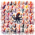 thumbnail image 1 of cartoon Octopus Theme Stickers, Waterproof Octopus Theme Sticker for Water Bottle Laptop Phone Cases Planner Skateboard Luggage Helmet Party Favor Decor, Ideal for Adults Teens Teacher Rewards, 1 of 9
