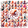 thumbnail image 1 of cartoon Octopus Theme Stickers, Waterproof Octopus Theme Sticker for Water Bottle Laptop Phone Cases Planner Skateboard Luggage Helmet Party Favor Decor, Ideal for Adults Teens Teacher Rewards, 1 of 9