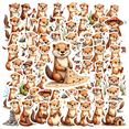 thumbnail image 1 of cartoon Otters Theme Stickers, Waterproof Otters Theme Sticker for Water Bottle Laptop Phone Cases Planner Skateboard Luggage Helmet Party Favor Decor, Ideal for Adults Teens Teacher Rewards, 1 of 1