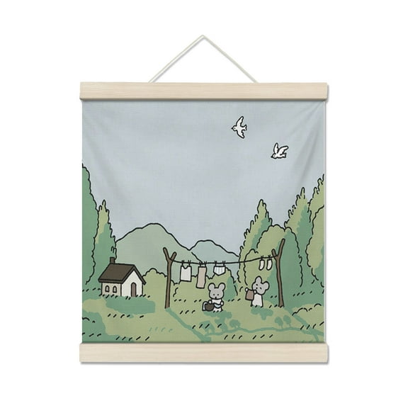 cartoon Personalized Photo Wooden Wall Art, Custom Full Color Photo Print and Text, Home Decor and Keepsake Gift 7.8*7.8IN