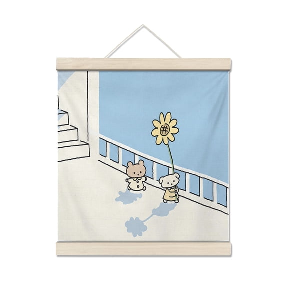 cartoon Personalized Photo Wooden Wall Art, Custom Full Color Photo Print and Text, Home Decor and Keepsake Gift 7.8*7.8IN