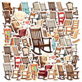 thumbnail image 1 of cartoon Rocking Chair Stickers, Waterproof Rocking Chair Sticker for Water Bottle Laptop Phone Cases Planner Skateboard Luggage Helmet Party Favor Decor, Ideal for Adults Teens Teacher Rewards, 1 of 9