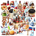 thumbnail image 1 of cartoon Russian Theme Stickers, Waterproof Russian Theme Sticker for Water Bottle Laptop Phone Cases Planner Skateboard Luggage Helmet Party Favor Decor, Ideal for Adults Teens Teacher Rewards, 1 of 9