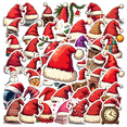 thumbnail image 1 of cartoon Santa Hat Stickers, Waterproof Santa Hat Sticker for Water Bottle Laptop Phone Cases Planner Skateboard Luggage Helmet Party Favor Decor, Ideal for Adults Teens Teacher Rewards, 1 of 9