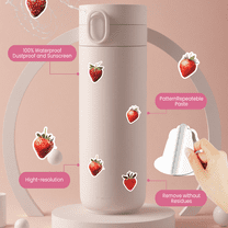 cartoon Strawberry Theme Stickers, Waterproof Strawberry Theme Sticker for Water Bottle Laptop Phone Cases Planner Skateboard Luggage Helmet Party Favor Decor, Ideal for Adults Teens Teacher Rewards