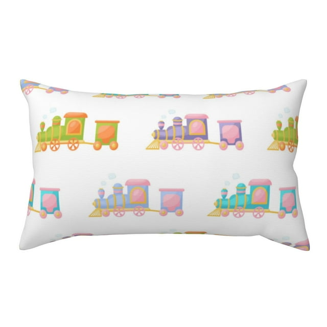 cartoon Train Pattern Pillow Cases Queen Envelope Closure Pillow