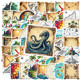 thumbnail image 1 of cartoon Treasure Island Stickers, Waterproof Pirate Theme Sticker for Water Bottle Laptop Phone Cases Planner Skateboard Luggage Helmet Party Favor Decor, Ideal for Adults Teens Teacher Rewards, 1 of 9