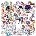 thumbnail image 1 of cartoon Unicorn Theme Stickers, Waterproof Unicorn Theme Sticker for Water Bottle Laptop Phone Cases Planner Skateboard Luggage Helmet Party Favor Decor, Ideal for Adults Teens Teacher Rewards, 1 of 9