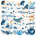 thumbnail image 1 of cartoon Whale Theme Stickers, Waterproof Whale Theme Sticker for Water Bottle Laptop Phone Cases Planner Skateboard Luggage Helmet Party Favor Decor, Ideal for Adults Teens Teacher Rewards, 1 of 9
