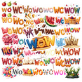 thumbnail image 1 of cartoon Wow Word Stickers Stickers, Waterproof Wow Word Stickers Sticker for Water Bottle Laptop Phone Cases Planner Skateboard Luggage Helmet Party Favor Decor, Ideal for Adults Teens Teacher Rewards, 1 of 9