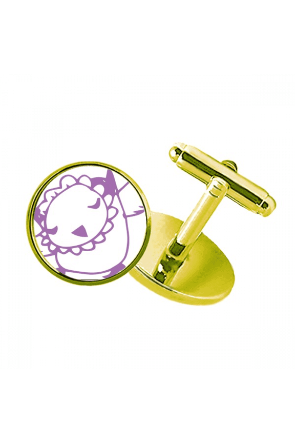 cartoon bird simple line-drawing animal studded business metal cufflinks en