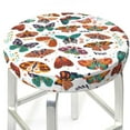 thumbnail image 1 of cartoon butterfly Round Bar Stool Seat Covers, Elastic Round Chair Cover Stool Seat Slipcover Bar Stool Cushions Round Pad for 12-14 inch, 1 of 5