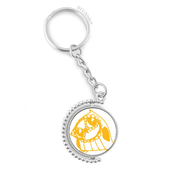cartoon cute tilt bird protect animal pet lover rotatable keyholder disc accessories chain clip
