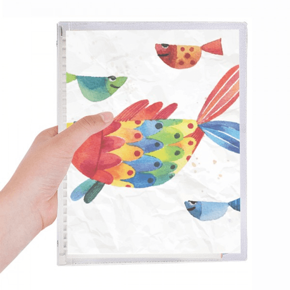 cartoon fish colourful animal notebook loose diary refillable journal statiry