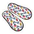 cartoon flowers_A House Slippers for Women Indoor, Fuzzy Warm Women's