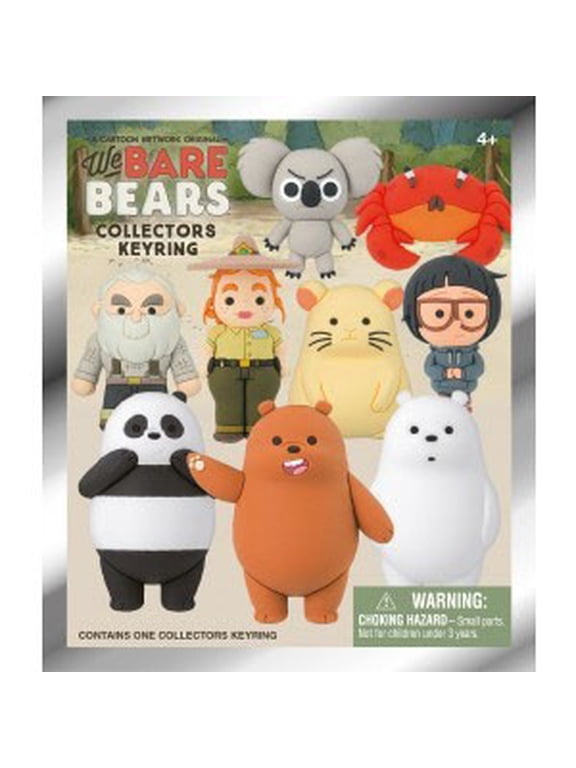 A Original - We Bare Bears - Mystery Pack | Collectible Toy Figure Keychains from The Hit TV Show | Featuring Grizzly, Ice, Panda Bear & More Animals | Key Chain Fun for Kids & Ad