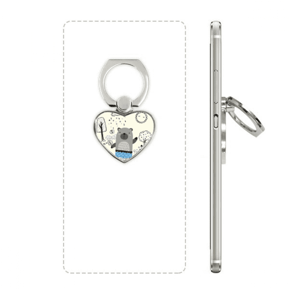 cartoon rhinoceros animal blue outline ph  stand holder kickstand universal support