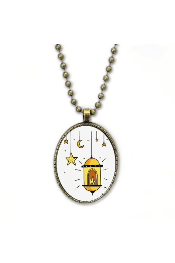 cartoon simple geometric shapes pattern necklace vintage chain bead pendant jewelry collection