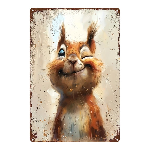A cartoon squirrel art piece, a creative animal decorative hanging ...