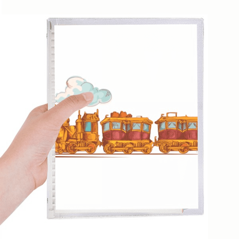 Interactive Notebook Train cartoon train britain country culture notebook loose diary refillable ...