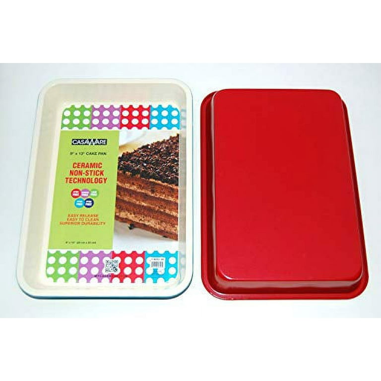 CasaWare - Covered Cake Pan 13 x 9 x 2 RED