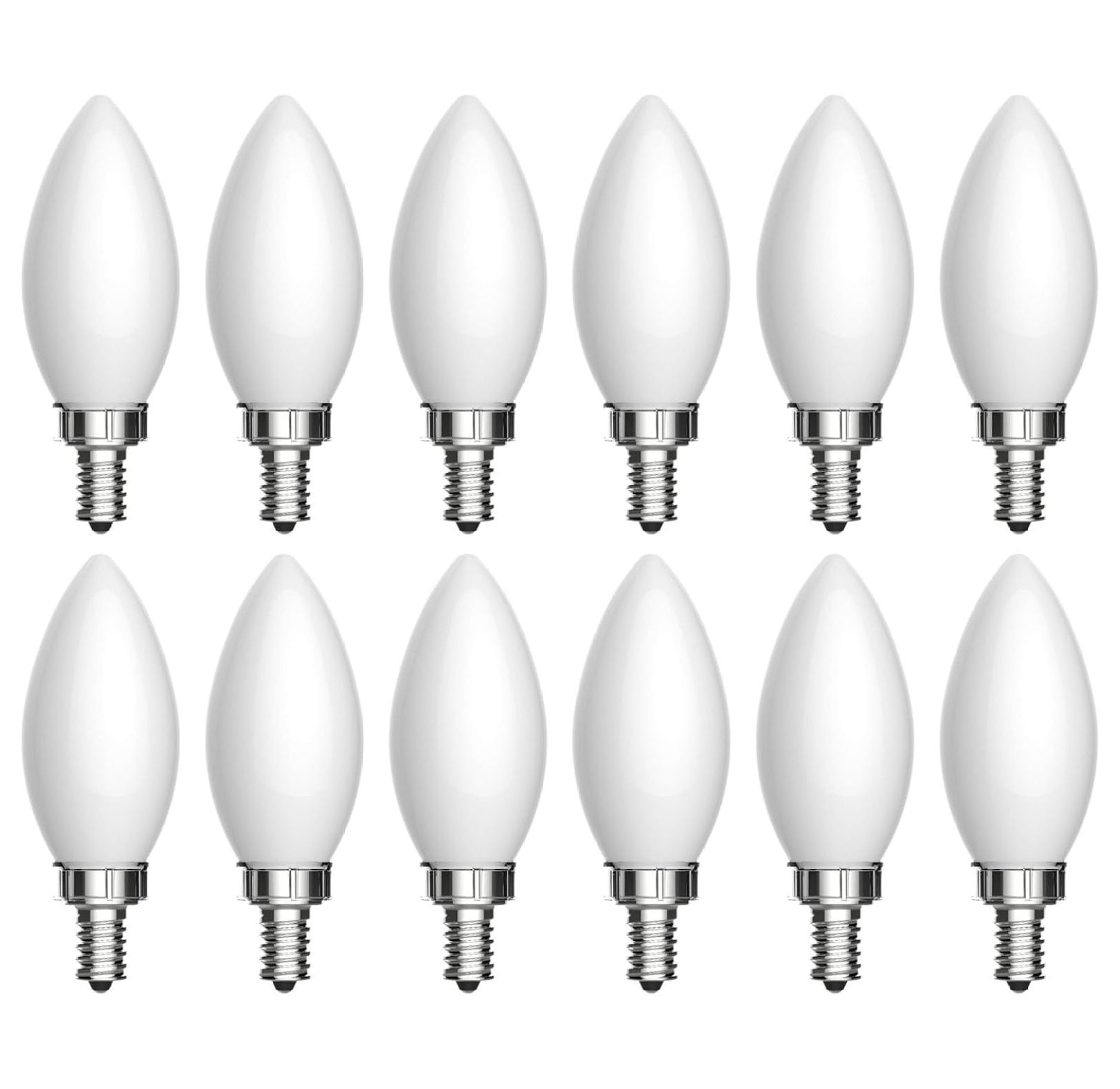 (case of 12) LED Decorative Chandelier Light Bulb, 3.5 watt, 300 Lumen, 40 watt Replacement ...